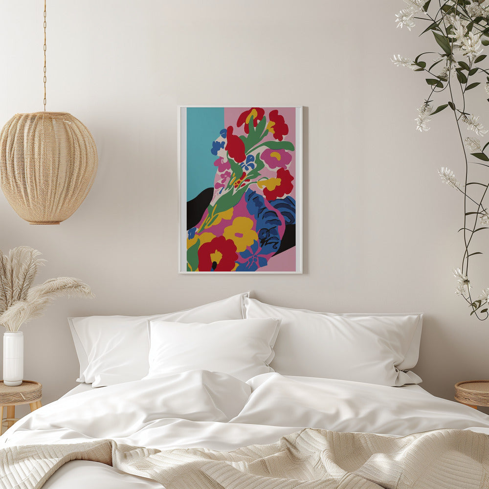 Market Flowers - Stretched Canvas, Poster or Fine Art Print I Heart Wall Art