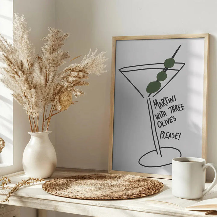 Martini Three Olives - Stretched Canvas, Poster or Fine Art Print I Heart Wall Art