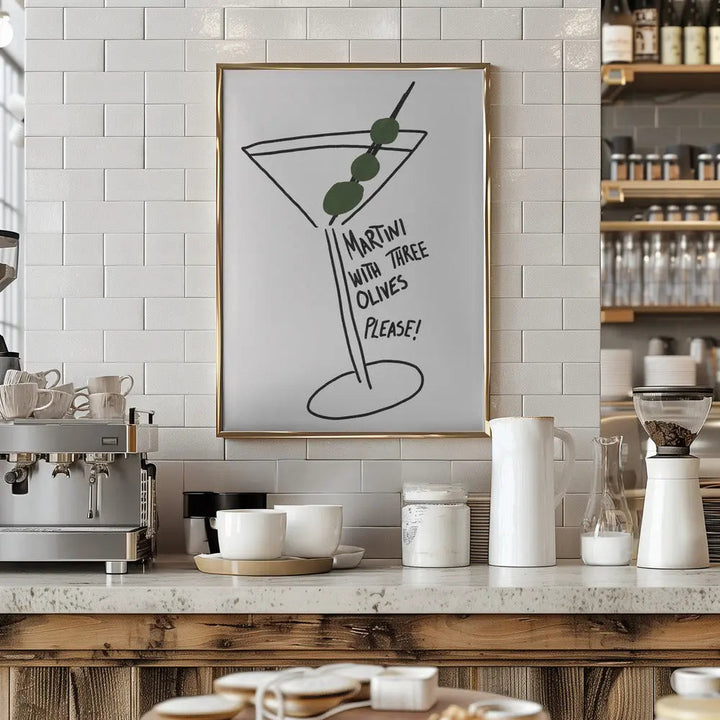 Martini Three Olives - Stretched Canvas, Poster or Fine Art Print I Heart Wall Art