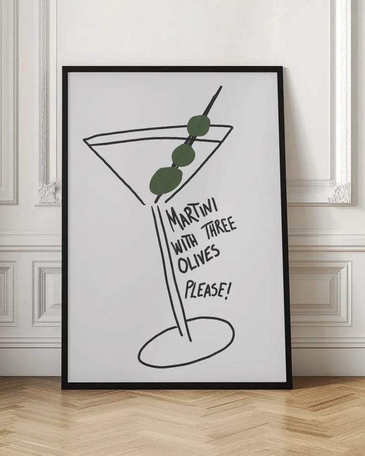 Martini Three Olives - Stretched Canvas, Poster or Fine Art Print I Heart Wall Art