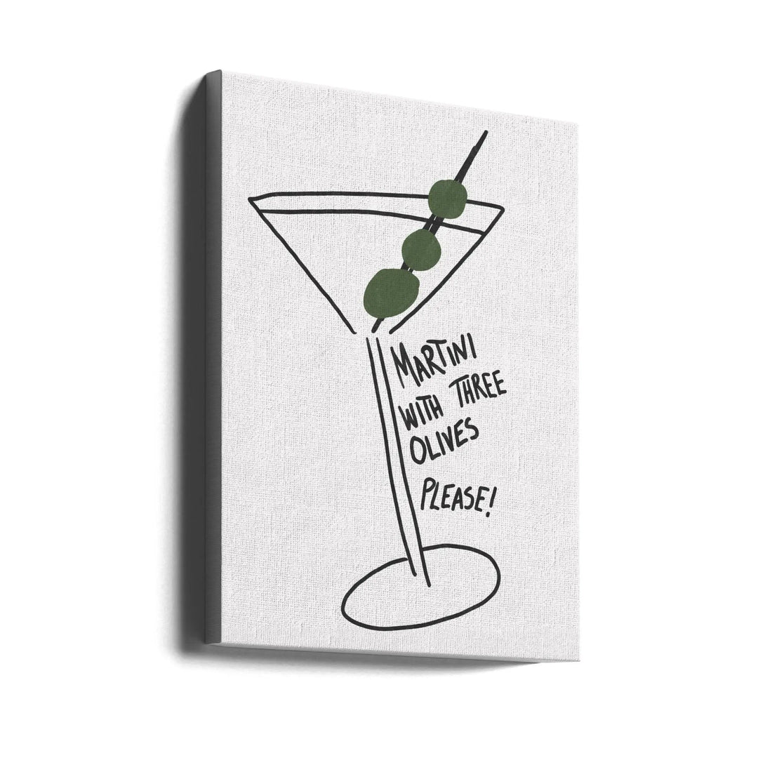Martini Three Olives - Stretched Canvas, Poster or Fine Art Print I Heart Wall Art