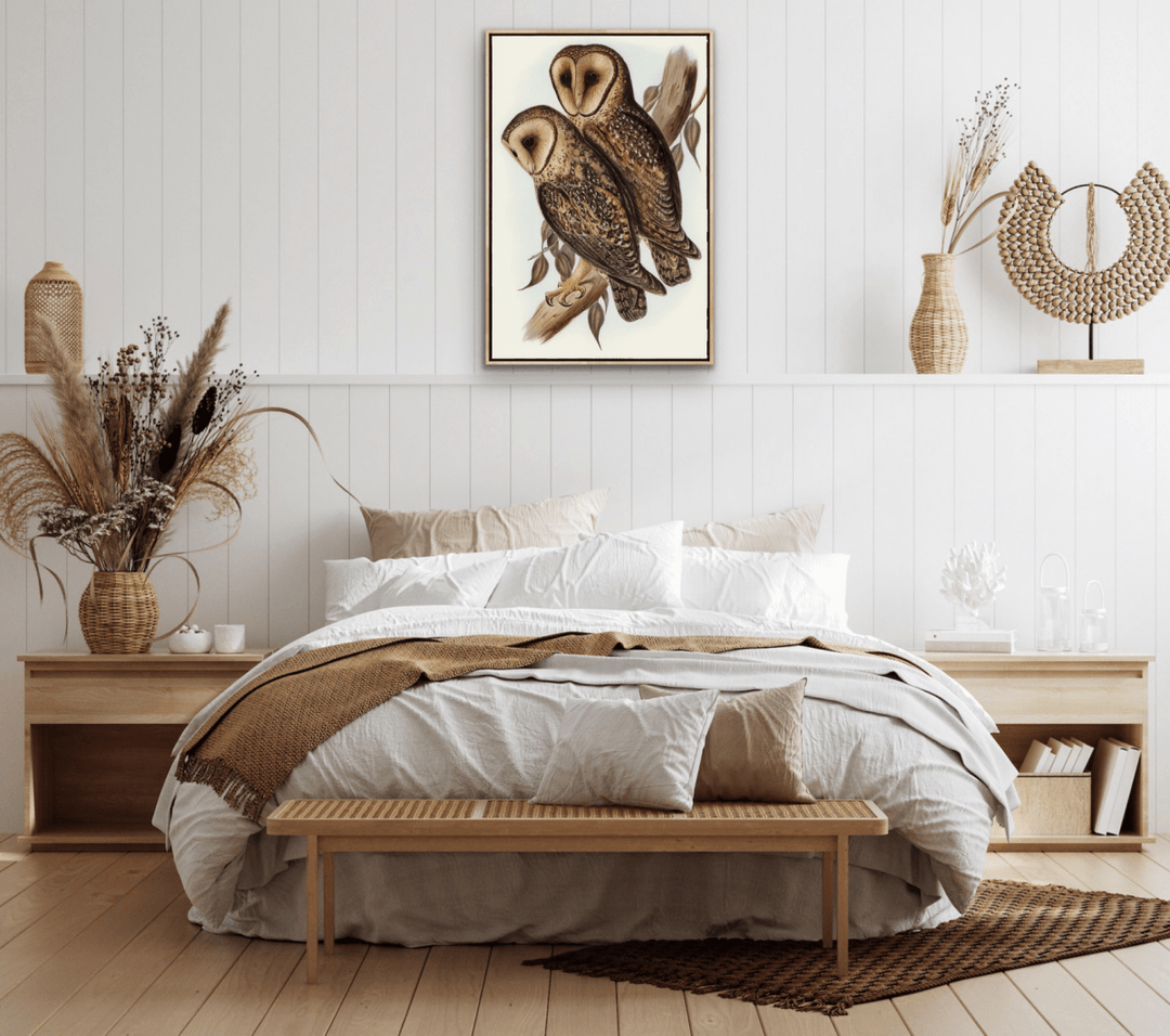 Masked Barn Owl By Elizabeth Gould (1804–1841) - Fine Art Print or Canvas Print - I Heart Wall Art - Poster Print, Canvas Print or Framed Art Print