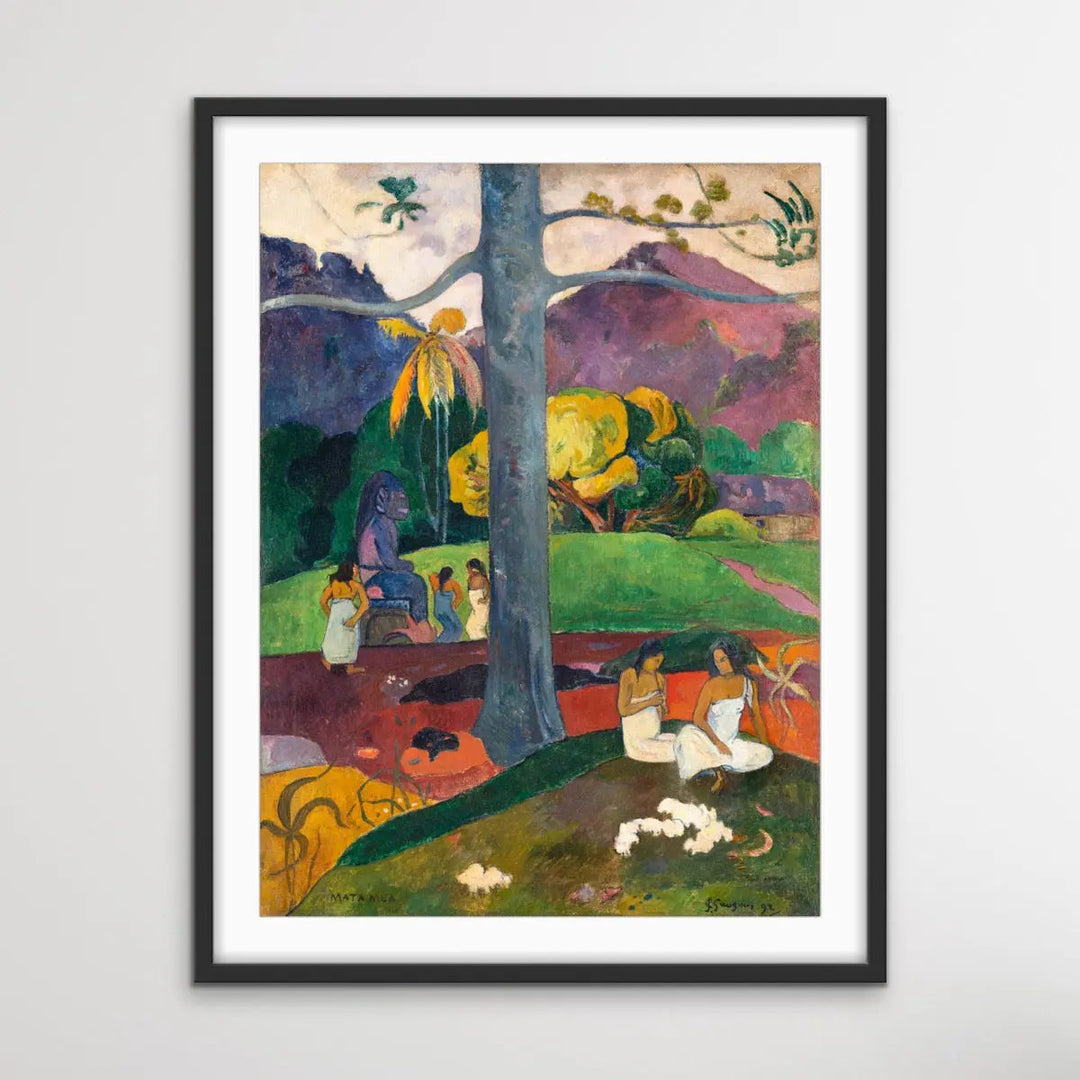 Mata Mua (Once Upon a Time) (1892) by Paul Gauguin - Classic Canvas or Art Print I Heart Wall Art Australia 