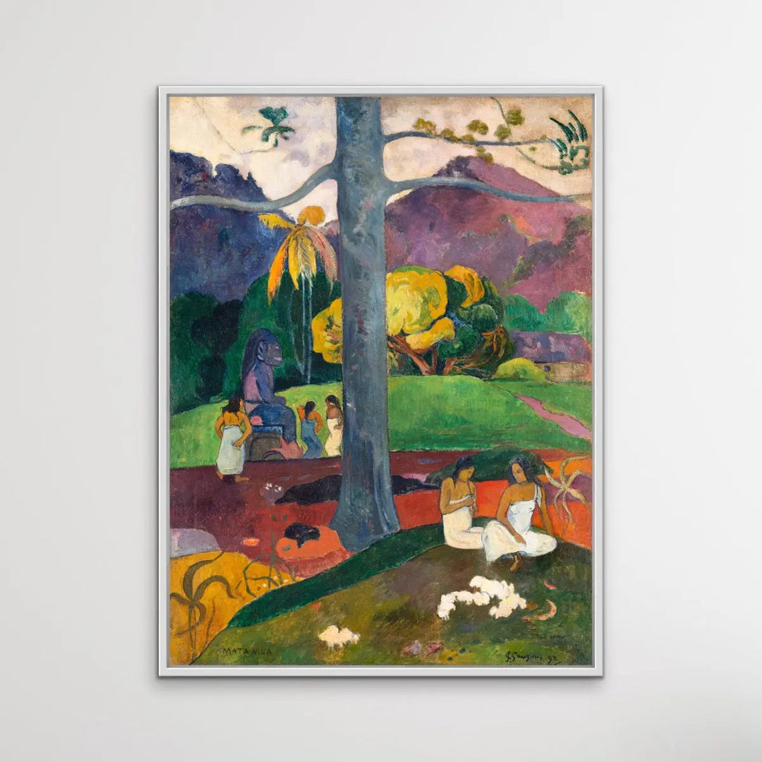 Mata Mua (Once Upon a Time) (1892) by Paul Gauguin - Classic Canvas or Art Print I Heart Wall Art Australia 