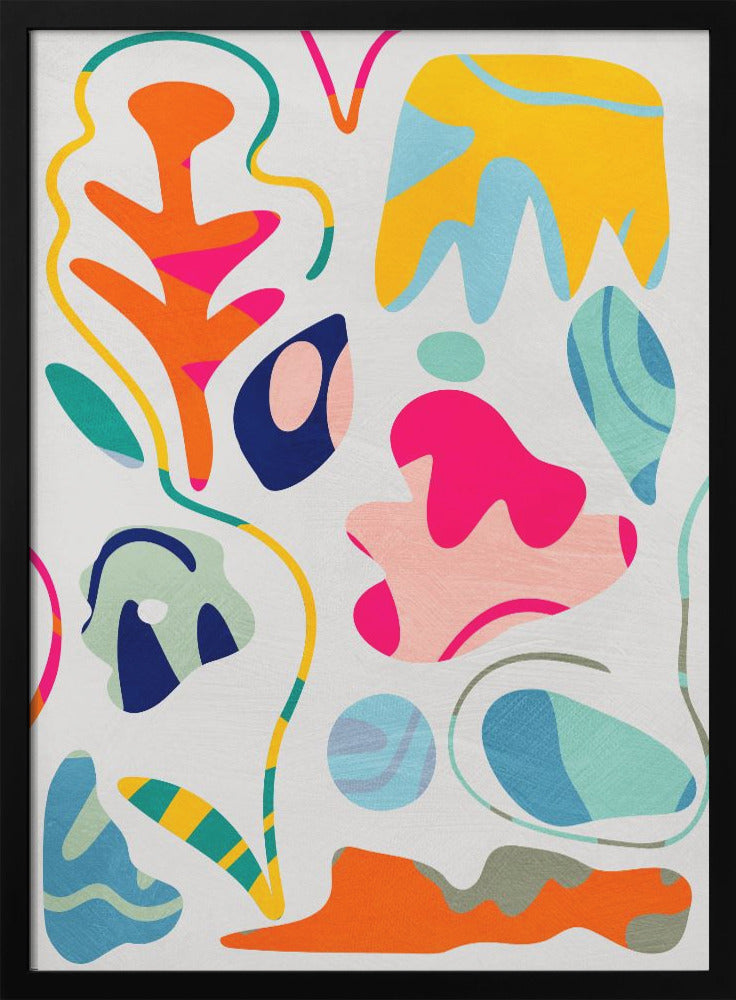 Matisse inspired shapes by &n - Stretched Canvas or Fine Art
