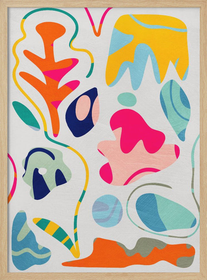 Matisse inspired shapes - Stretched Canvas, Poster or Fine Art Print I Heart Wall Art