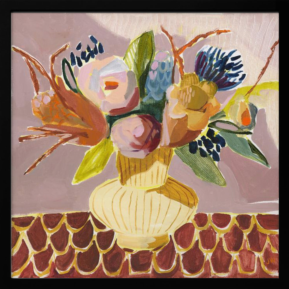 Mauve Bouquet - Square Stretched Canvas, Poster or Fine Art Print I Heart Wall Art