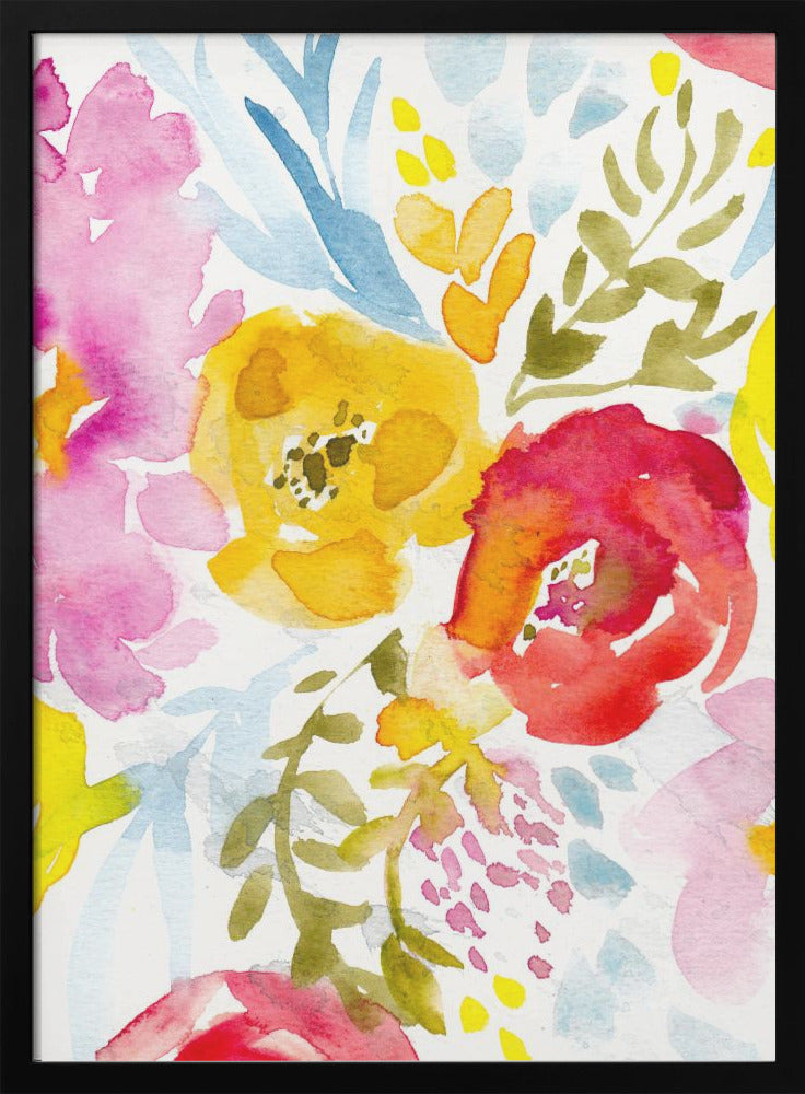 May Floral - Stretched Canvas, Poster or Fine Art Print I Heart Wall Art