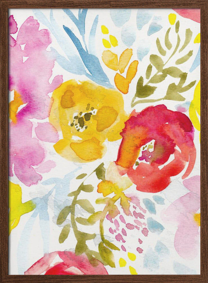 May Floral - Stretched Canvas, Poster or Fine Art Print I Heart Wall Art