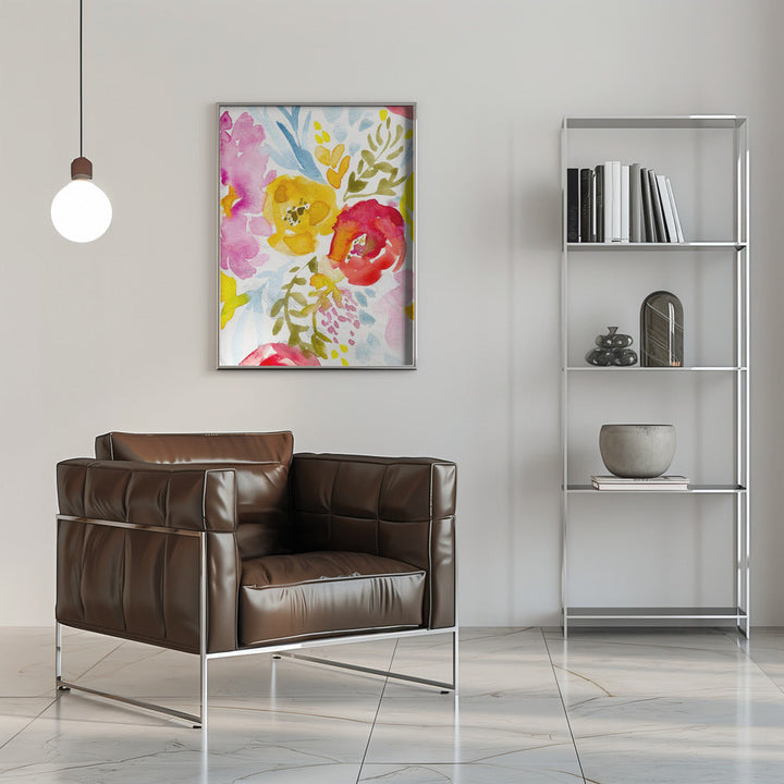 May Floral - Stretched Canvas, Poster or Fine Art Print I Heart Wall Art