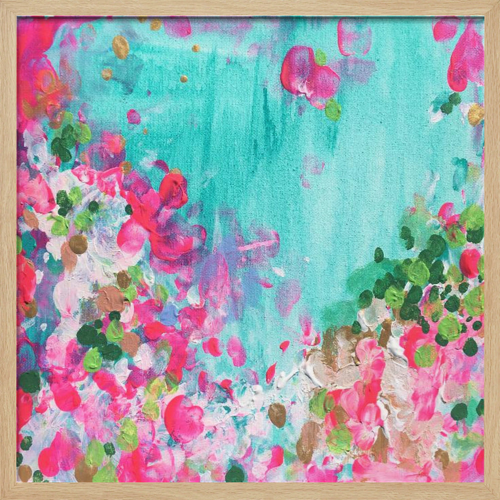 May Garden - Square Stretched Canvas, Poster or Fine Art Print I Heart Wall Art