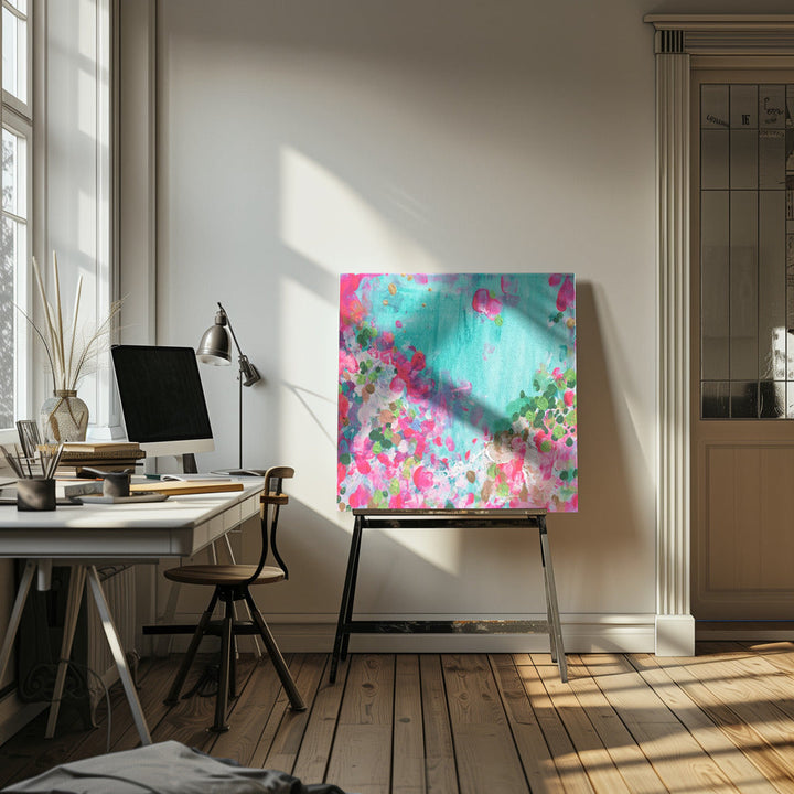 May Garden - Square Stretched Canvas, Poster or Fine Art Print I Heart Wall Art
