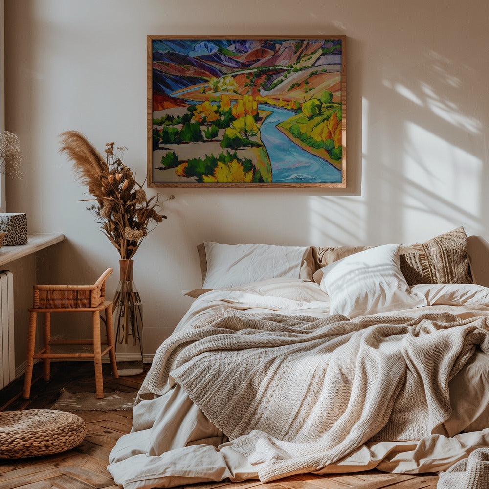 Meandering River - Stretched Canvas, Poster or Fine Art Print I Heart Wall Art