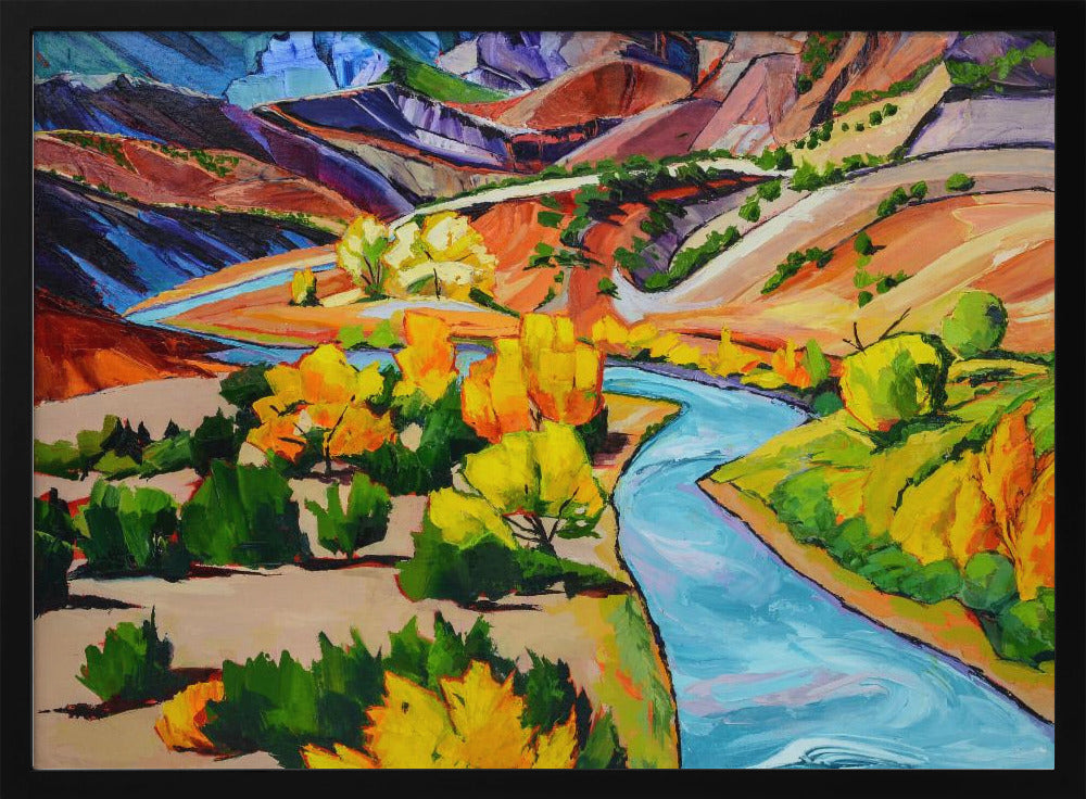 Meandering River - Stretched Canvas, Poster or Fine Art Print I Heart Wall Art