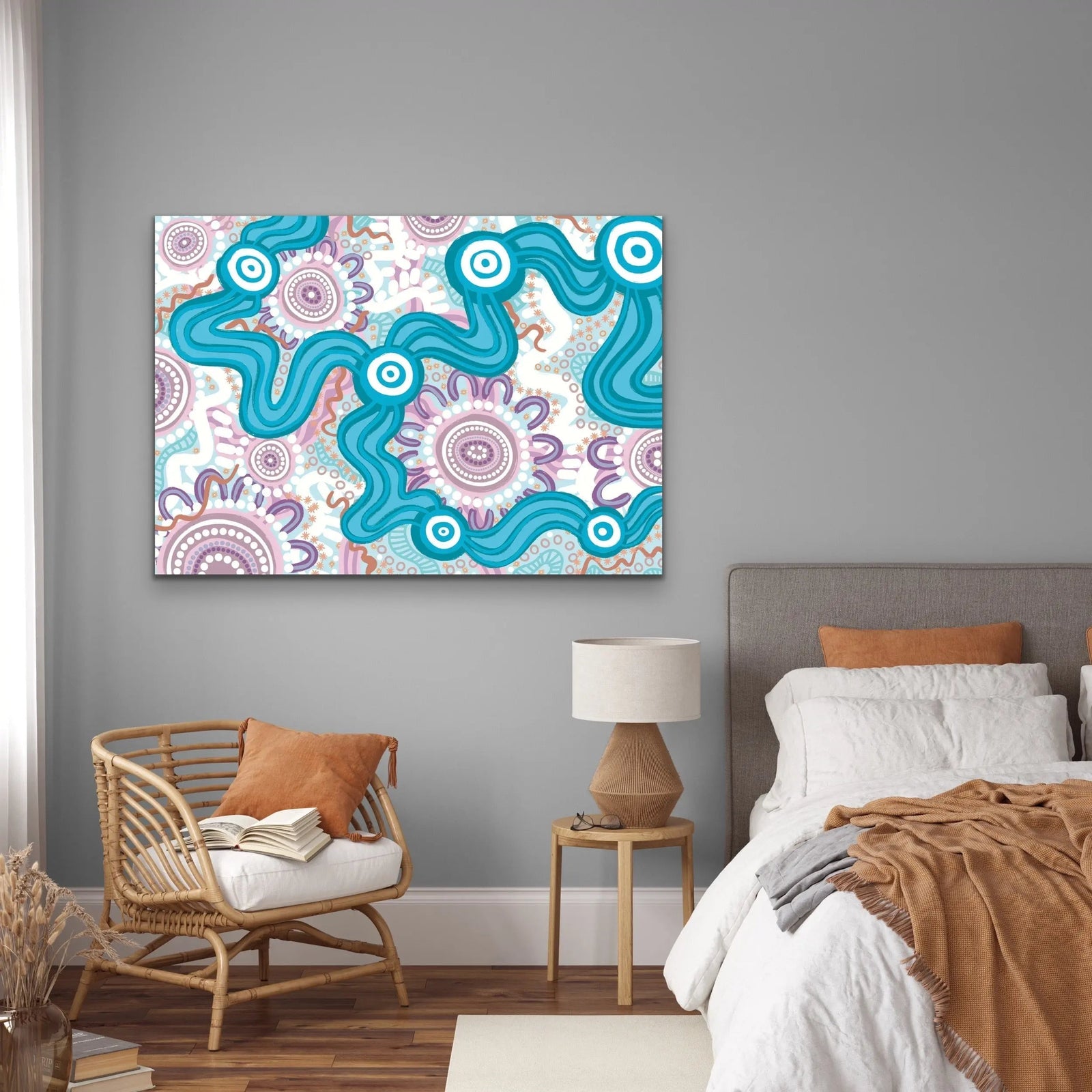 Meeting On Country- Original - Aboriginal Art Print by Leah Cummins - I Heart Wall Art