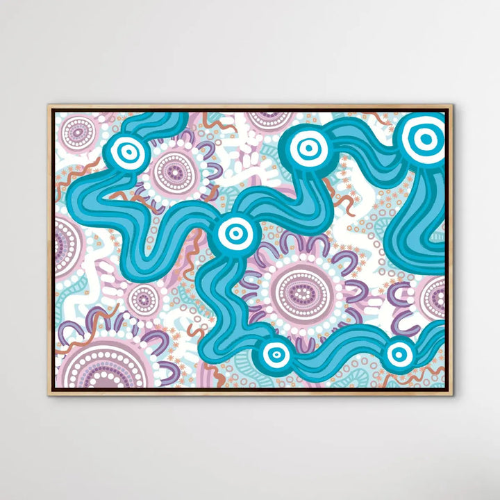 Meeting On Country- Original - Aboriginal Art Print by Leah Cummins - I Heart Wall Art