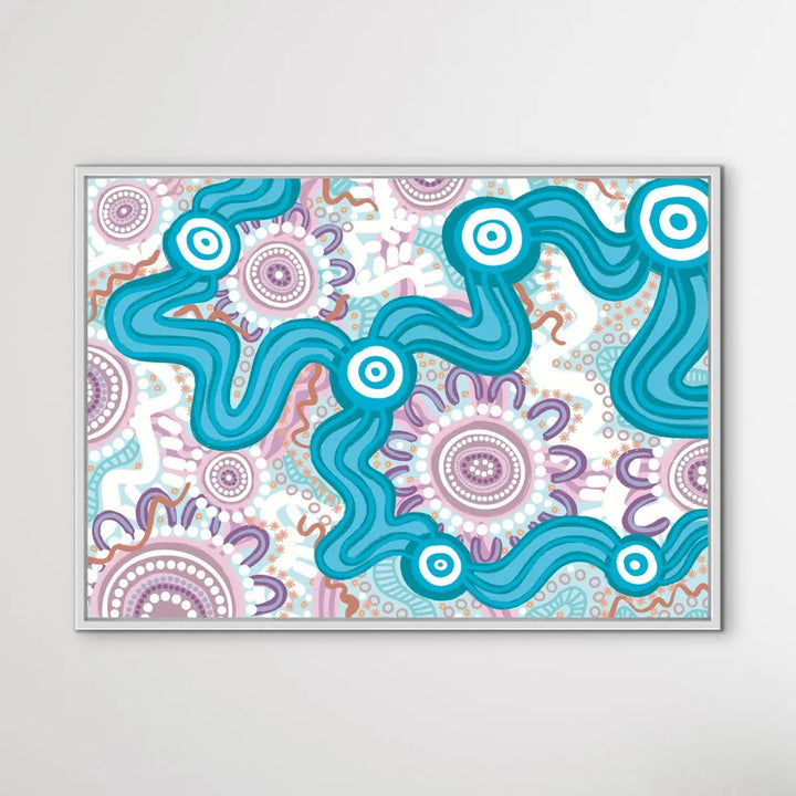 Meeting On Country- Original - Aboriginal Art Print by Leah Cummins - I Heart Wall Art