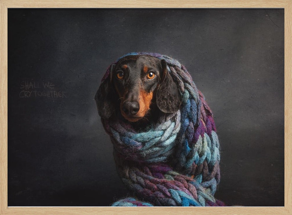 Melancholy,  or....Shall we cry together... - Stretched Canvas, Poster or Fine Art Print I Heart Wall Art