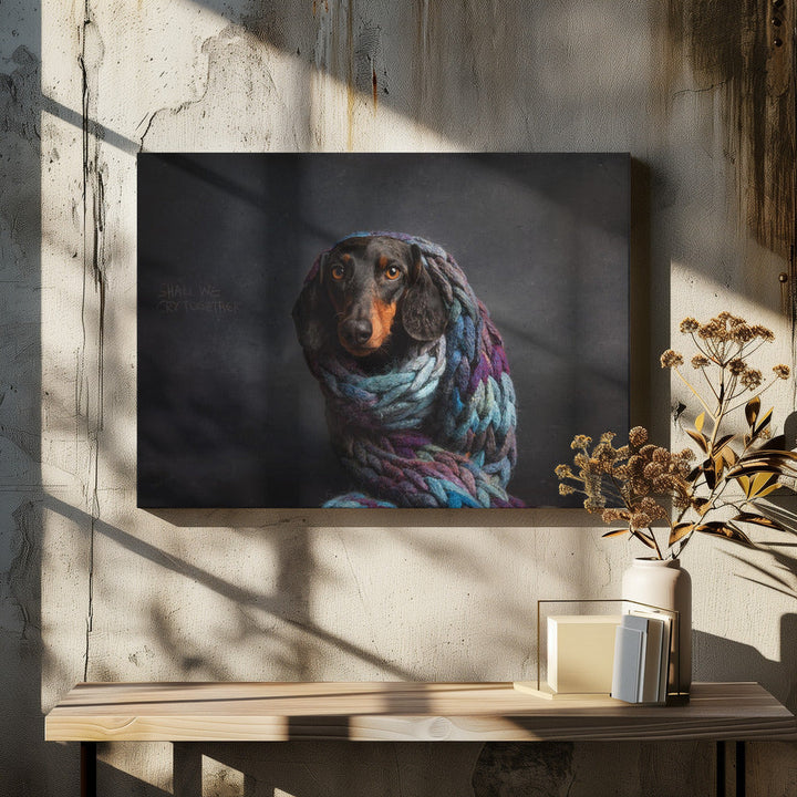 Melancholy,  or....Shall we cry together... - Stretched Canvas, Poster or Fine Art Print I Heart Wall Art