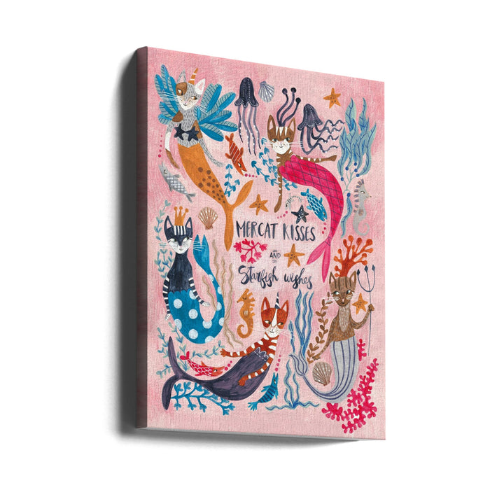 Mercats &amp;amp; Caticorns - Stretched Canvas, Poster or Fine Art Print I Heart Wall Art