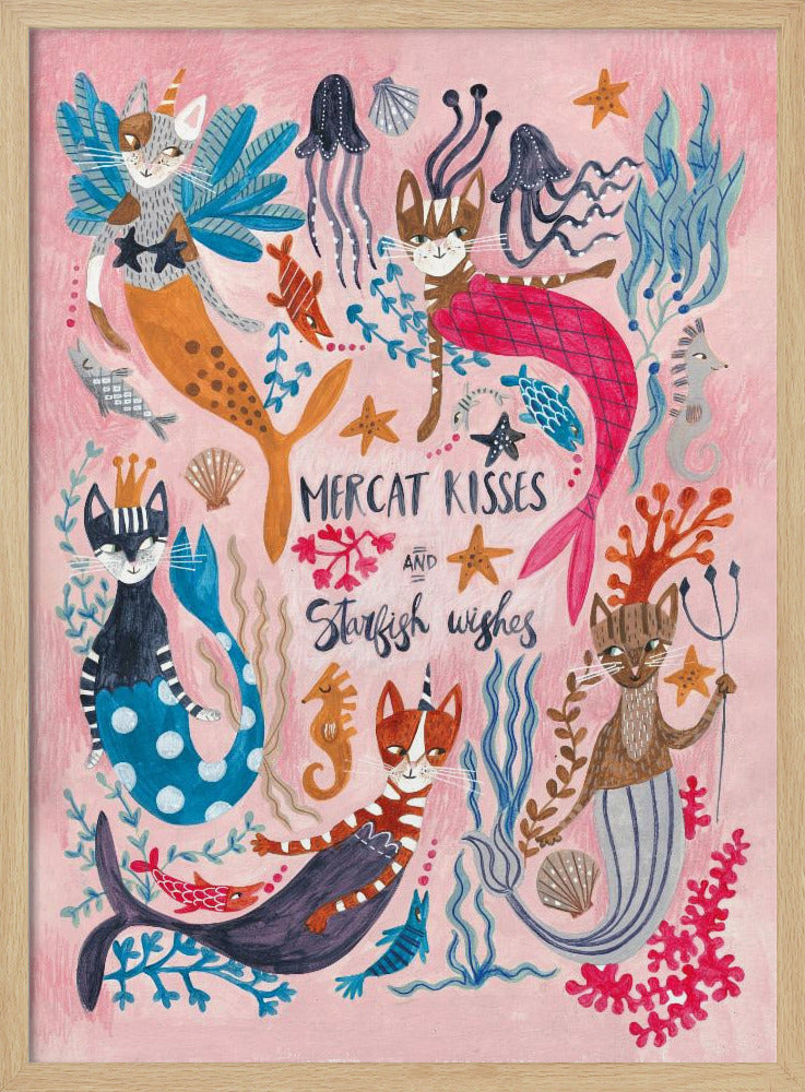 Mercats &amp;amp; Caticorns - Stretched Canvas, Poster or Fine Art Print I Heart Wall Art