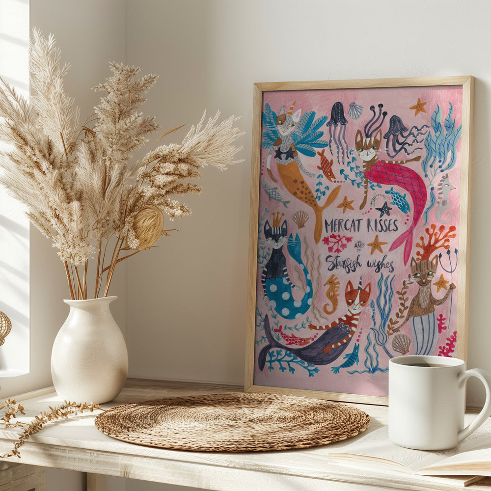 Mercats &amp;amp; Caticorns - Stretched Canvas, Poster or Fine Art Print I Heart Wall Art