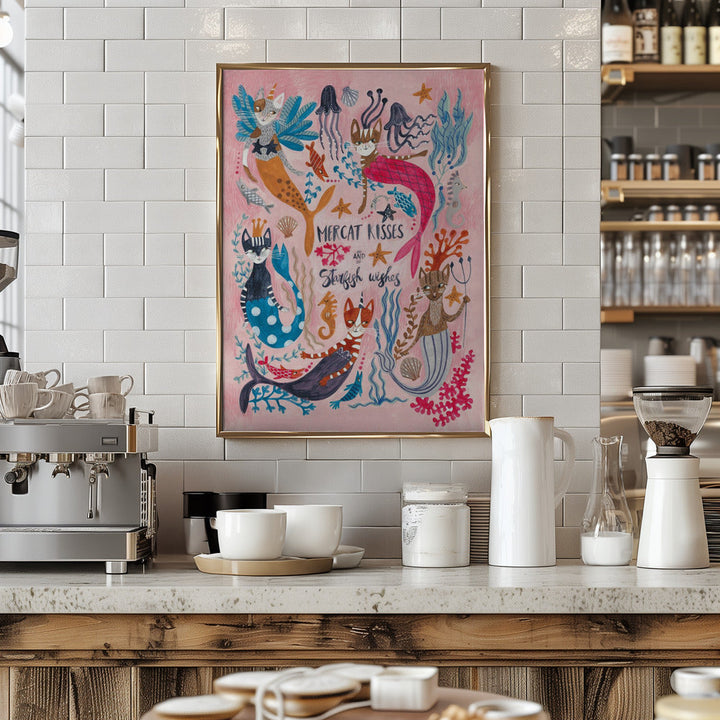 Mercats &amp;amp; Caticorns - Stretched Canvas, Poster or Fine Art Print I Heart Wall Art