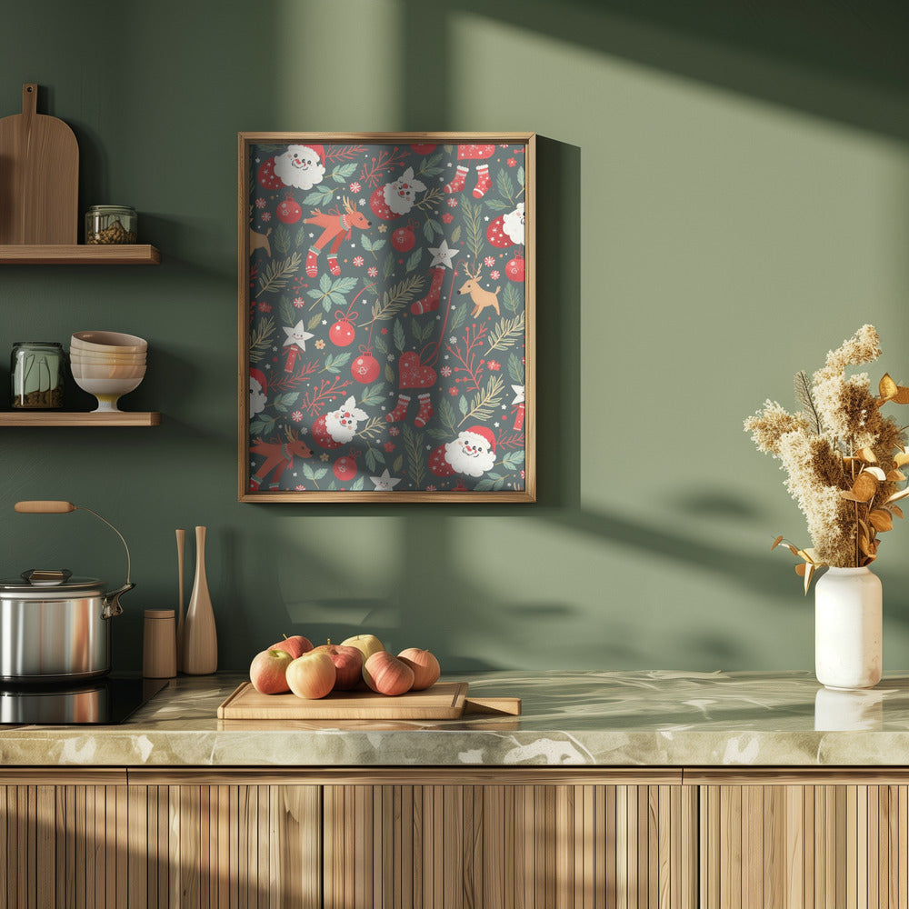 Merry Christmas Whimsy - Stretched Canvas, Poster or Fine Art Print I Heart Wall Art