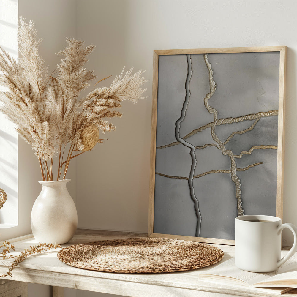 Metallic landscape nº1 - Stretched Canvas, Poster or Fine Art Print I Heart Wall Art