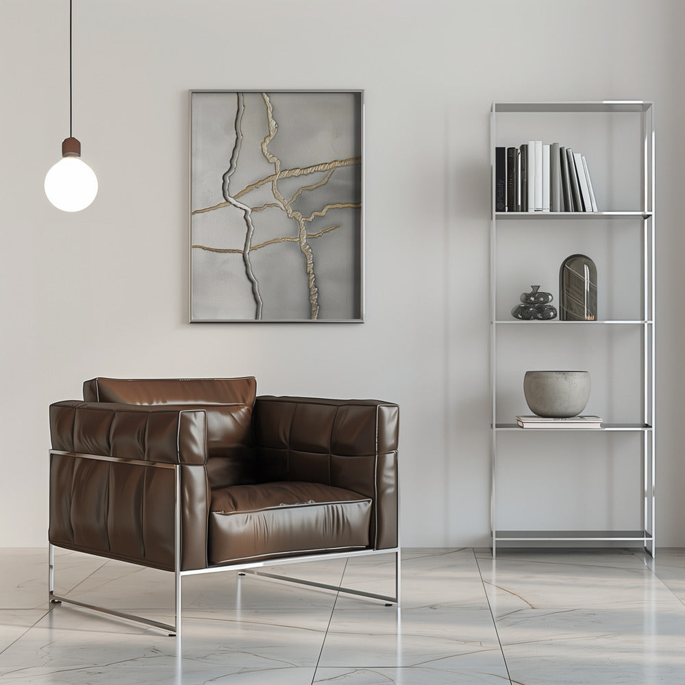 Metallic landscape nº1 - Stretched Canvas, Poster or Fine Art Print I Heart Wall Art