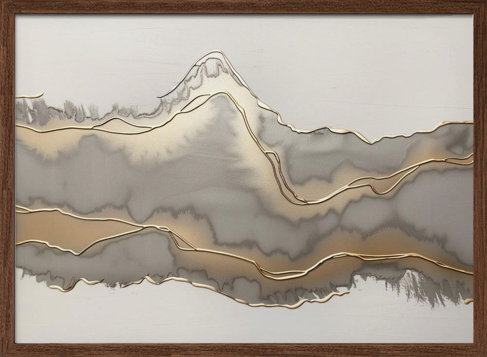 Metallic landscape nº4 - Stretched Canvas, Poster or Fine Art Print I Heart Wall Art