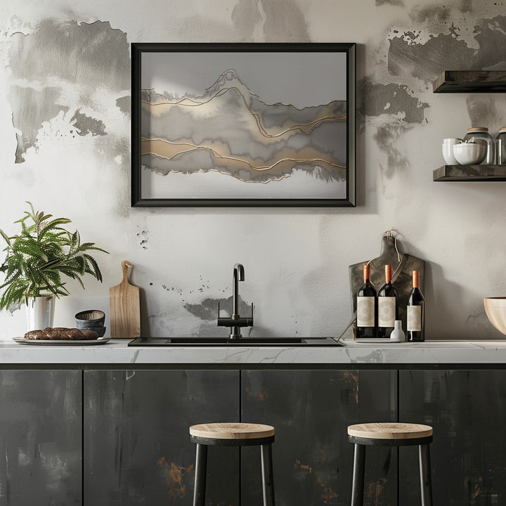 Metallic landscape nº4 - Stretched Canvas, Poster or Fine Art Print I Heart Wall Art