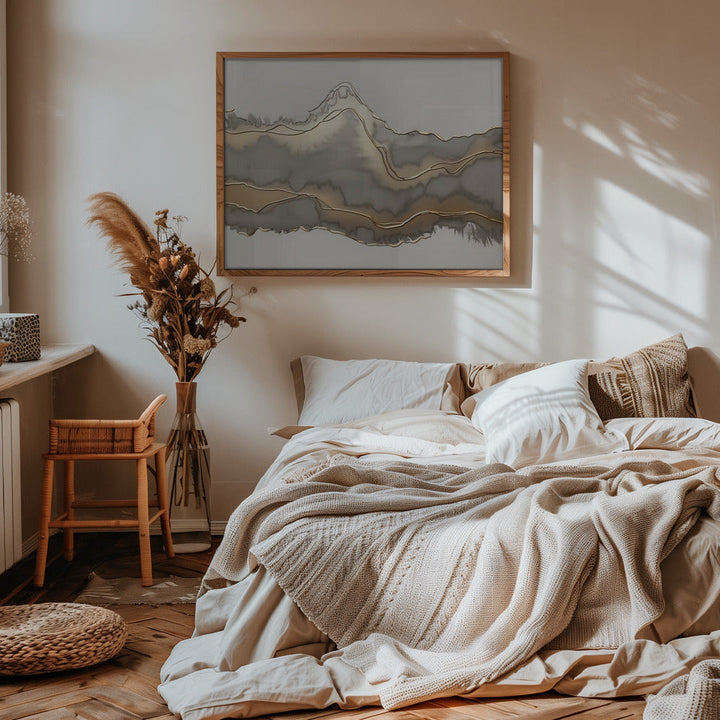 Metallic landscape nº4 - Stretched Canvas, Poster or Fine Art Print I Heart Wall Art