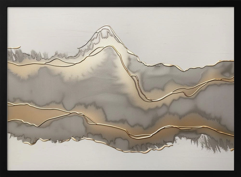 Metallic landscape nº4 - Stretched Canvas, Poster or Fine Art Print I Heart Wall Art