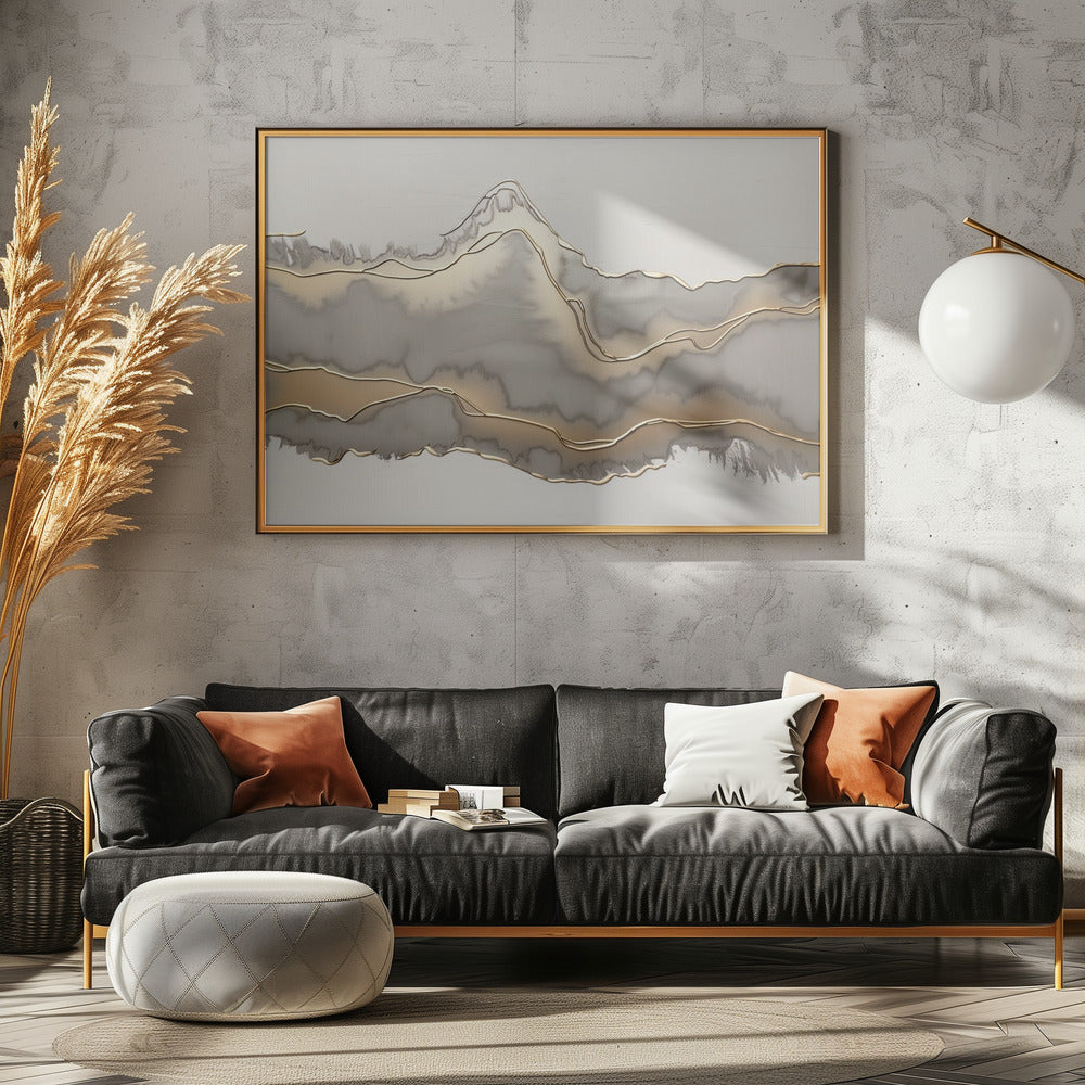 Metallic landscape nº4 - Stretched Canvas, Poster or Fine Art Print I Heart Wall Art
