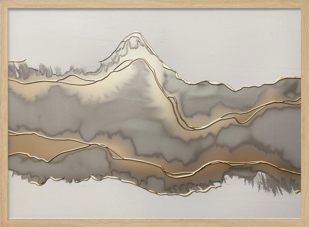 Metallic landscape nº4 - Stretched Canvas, Poster or Fine Art Print I Heart Wall Art