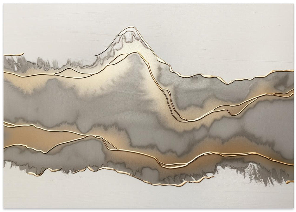 Metallic landscape nº4 - Stretched Canvas, Poster or Fine Art Print I Heart Wall Art