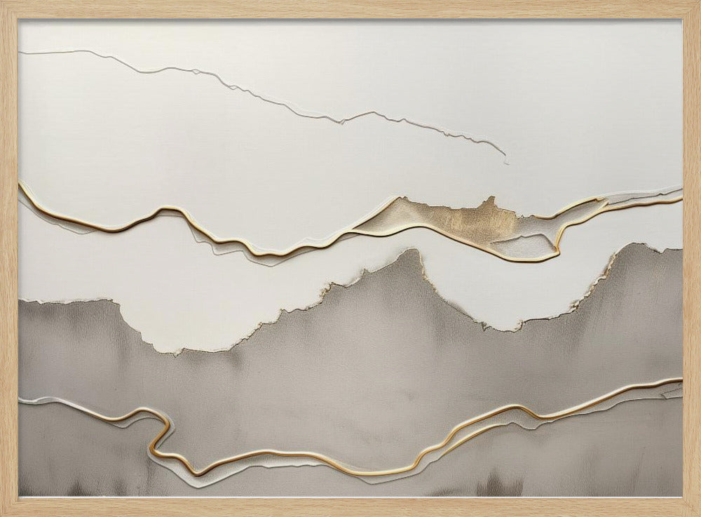 Metallic landscape nº5 - Stretched Canvas, Poster or Fine Art Print I Heart Wall Art