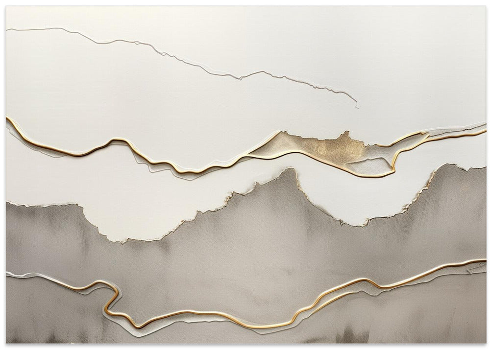 Metallic landscape nº5 - Stretched Canvas, Poster or Fine Art Print I Heart Wall Art