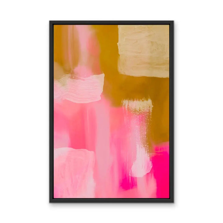 Metallurgical - Abstract Yellow Boho Floral Original Abstract Artwork Print I Heart Wall Art Australia 