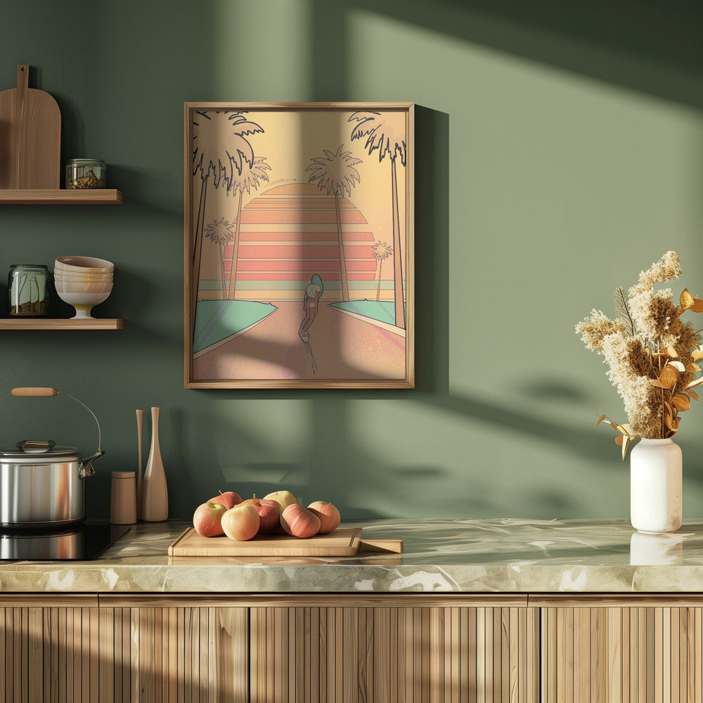 Miami Beach - Stretched Canvas, Poster or Fine Art Print I Heart Wall Art