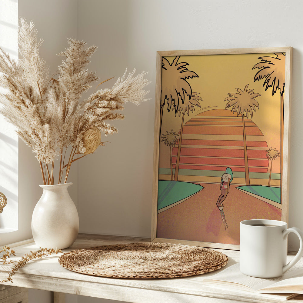 Miami Beach - Stretched Canvas, Poster or Fine Art Print I Heart Wall Art