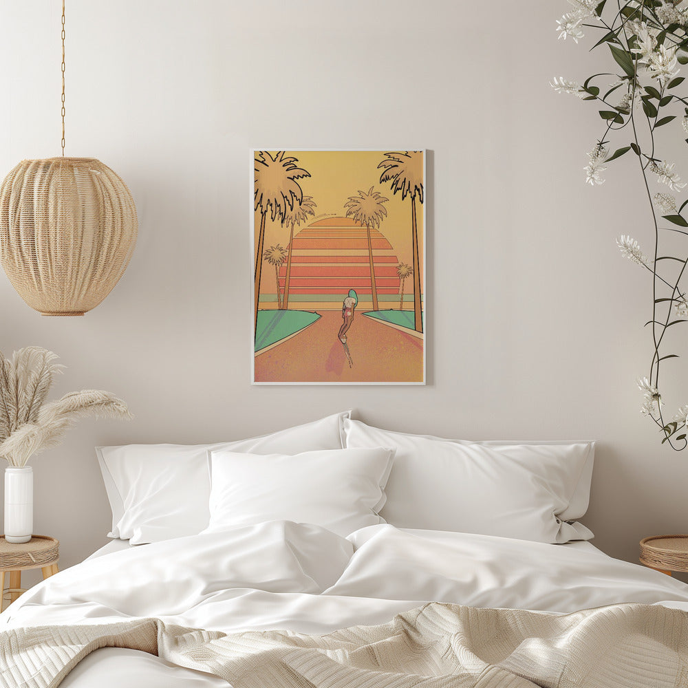 Miami Beach - Stretched Canvas, Poster or Fine Art Print I Heart Wall Art