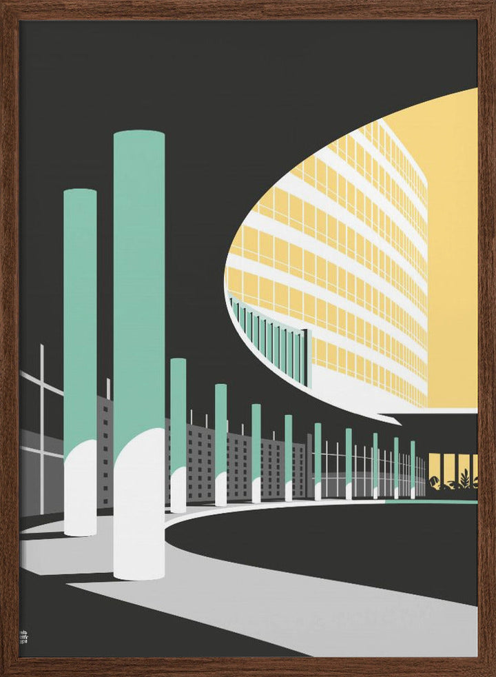 Miami Fontainbleu Entrance - Stretched Canvas, Poster or Fine Art Print I Heart Wall Art