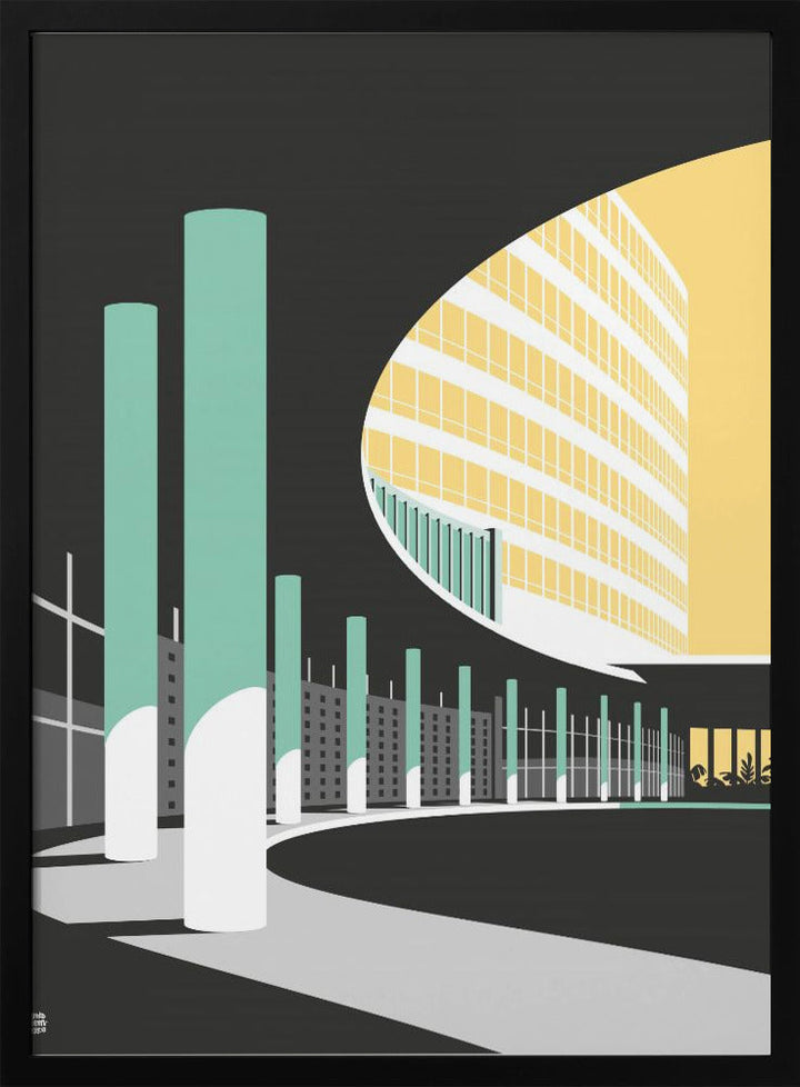 Miami Fontainbleu Entrance - Stretched Canvas, Poster or Fine Art Print I Heart Wall Art