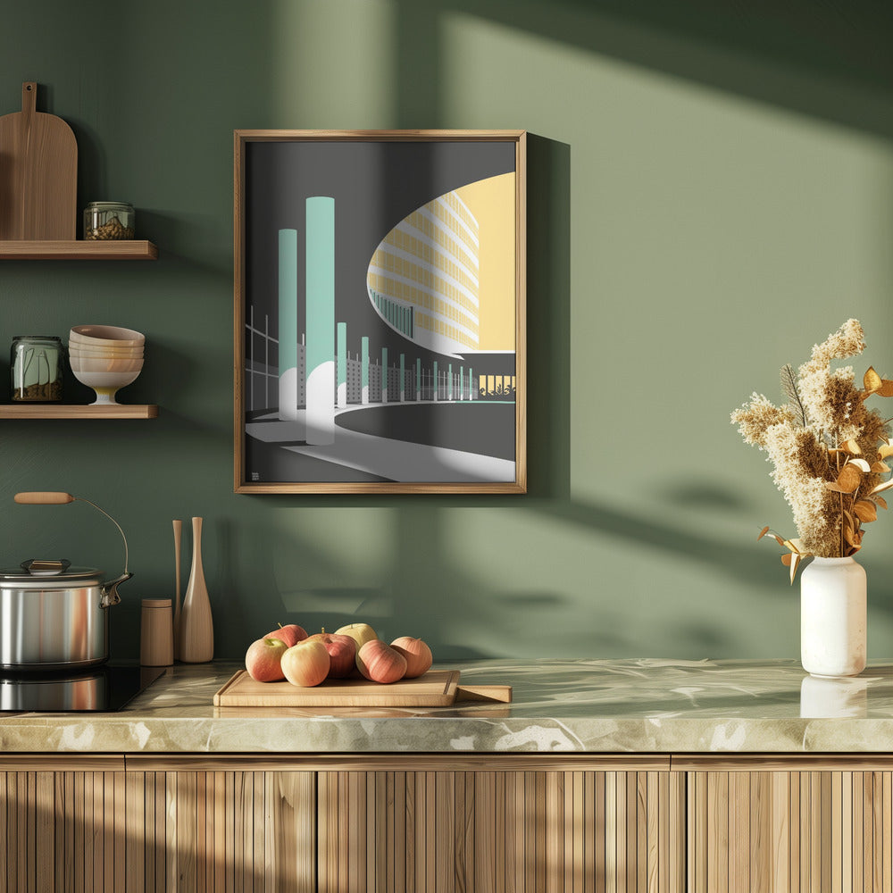 Miami Fontainbleu Entrance - Stretched Canvas, Poster or Fine Art Print I Heart Wall Art