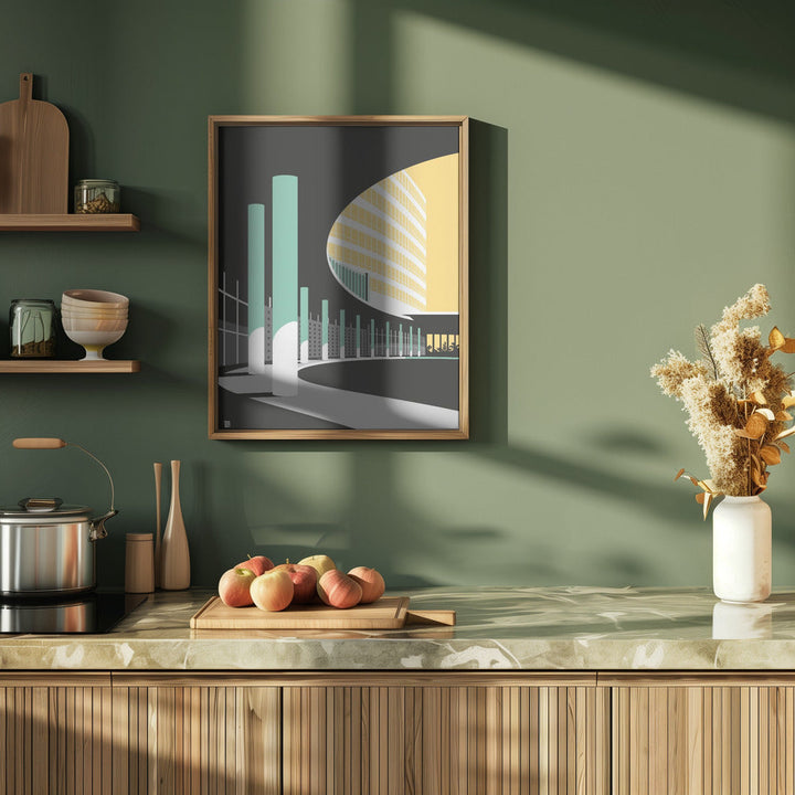Miami Fontainbleu Entrance - Stretched Canvas, Poster or Fine Art Print I Heart Wall Art