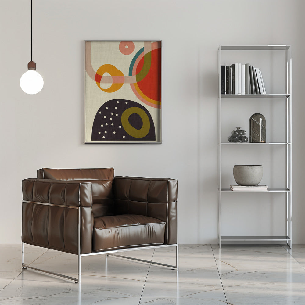 Mid Century Cirque 4 Kopie - Stretched Canvas, Poster or Fine Art Print I Heart Wall Art