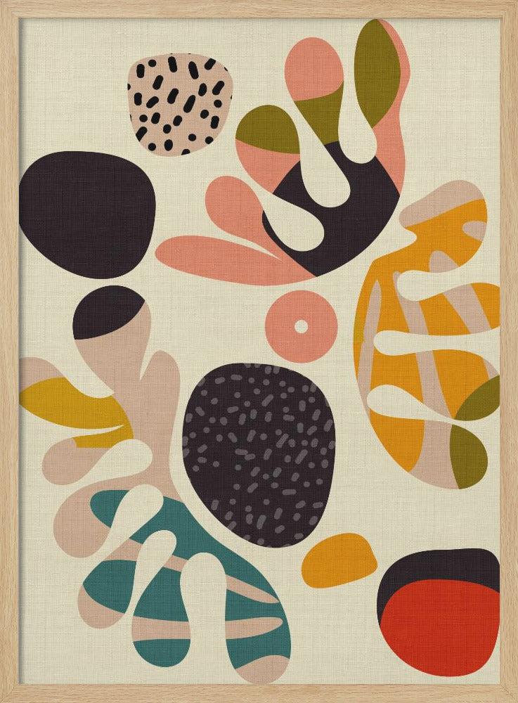 Mid Century Cut Outs2 - Stretched Canvas, Poster or Fine Art Print I Heart Wall Art