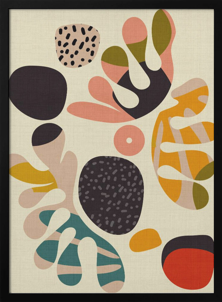 Mid Century Cut Outs2 - Stretched Canvas, Poster or Fine Art Print I Heart Wall Art